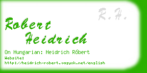 robert heidrich business card