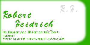 robert heidrich business card